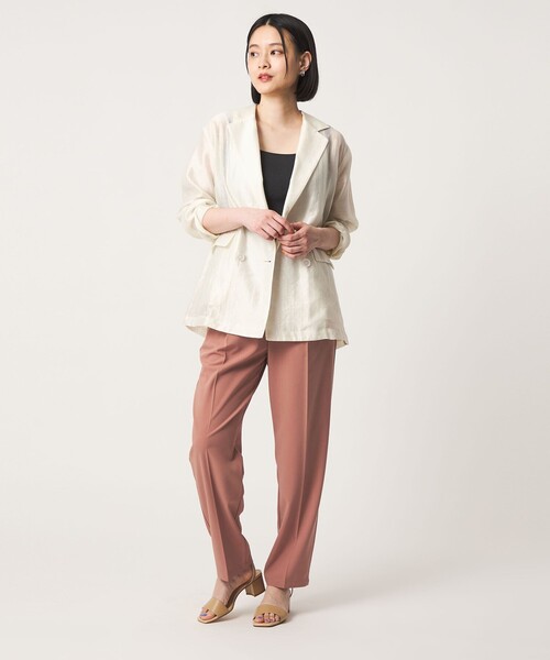 A DAY IN THE LIFE UNITED ARROWS(アデイインザライフユナイテッドアローズ)の「タックイージー テーパードパンツ ‐ウォッシャブル‐<A DAY IN THE LIFE>(その他パンツ・レディース・ブラック/ネイビー/モカ/オレンジ・M/S)」の9枚目の写真