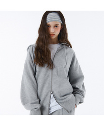 [Unisex] BASIC LINE OVER FIT 2-WAY ZIP-UP (4color)