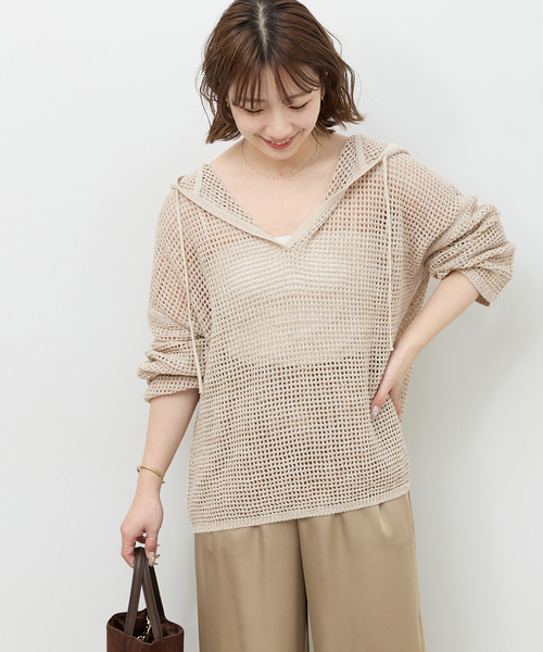 JOURNAL STANDARD relume ミックスメッシュフーディー ミックスメッシュフーディー（ニット/セーター）｜JOURNAL STANDARD