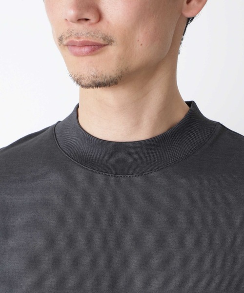 NANO universe(ナノユニバース)の「ソラーロワイドモックネックTシャツ(Tシャツ/カットソー・メンズ・サックスブルー/ホワイト/チャコール・M/L)」の13枚目の写真
