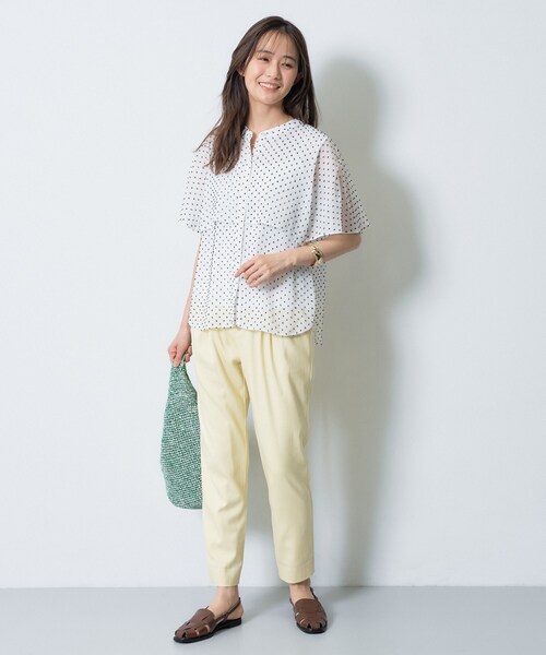 INDIVI(インディヴィ)の「【洗える/ドットモチーフ】ケープスリーブブラウス(シャツ/ブラウス・レディース・ホワイト系4/スモーキーグリーン系/ブラック/ライトグレー・38/05/13/15 /19/34)」の12枚目の写真