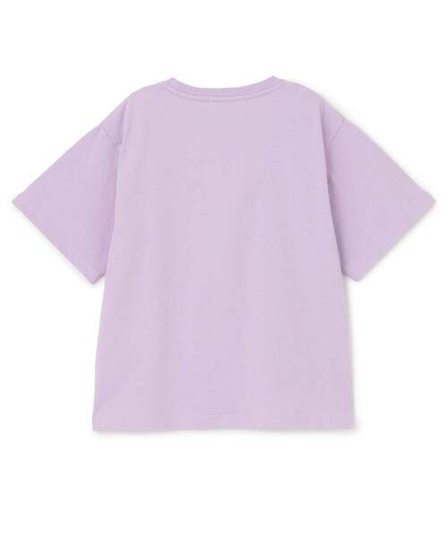 X-girl Stages（エックスガールステージス）の「レオパードハートプリント 半袖Tシャツ（Tシャツ/カットソー・キッズ・ラベンダー/ブラック/オフホワイト・120cm/110cm/100cm/140cm/80ｃｍ/130cm/90cm）」の4枚目の写真