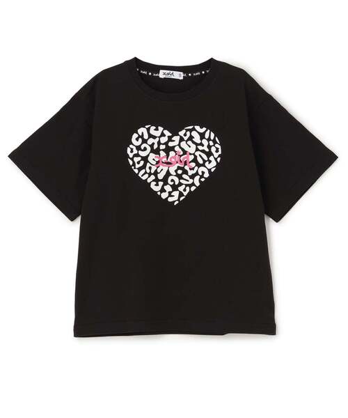 X-girl Stages（エックスガールステージス）の「レオパードハートプリント 半袖Tシャツ（Tシャツ/カットソー・キッズ・ラベンダー/ブラック/オフホワイト・120cm/110cm/100cm/140cm/80ｃｍ/130cm/90cm）」の12枚目の写真