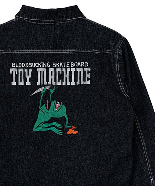 TOY MACHINE(トイ マシーン)の「TM RITUAL SECT DENIM JACKET(デニムジャケット・メンズ・ブラック/その他1・M/L/XL)」の2枚目の写真