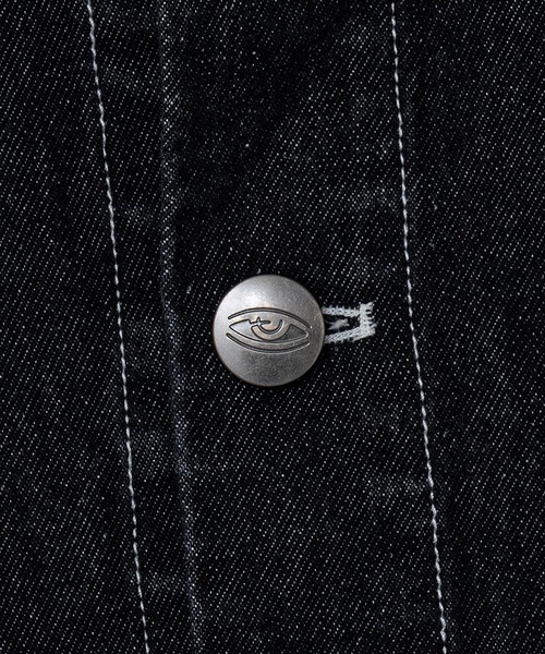 TOY MACHINE(トイ マシーン)の「TM RITUAL SECT DENIM JACKET(デニムジャケット・メンズ・ブラック/その他1・M/L/XL)」の8枚目の写真