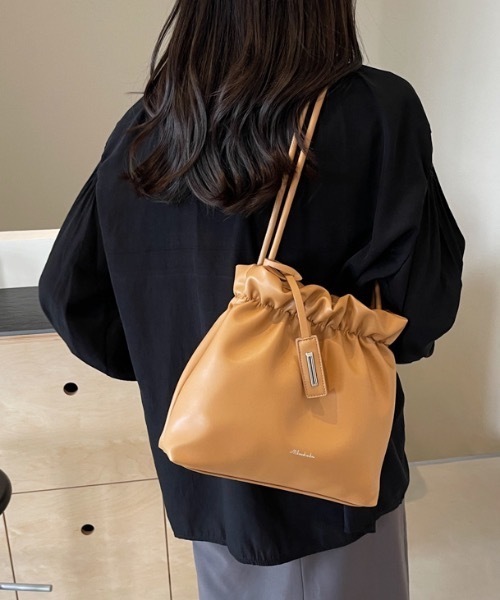 Teem Store(チームストア)の「ギャザーフリル トートバッグ(トートバッグ・レディース・ピンク/アイボリー/ブラック/ベージュ・F)」の14枚目の写真