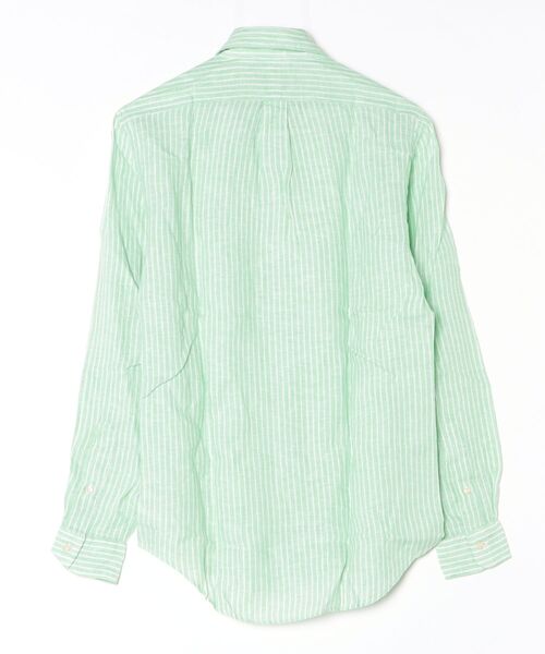 POLO RALPH LAUREN（ポロ ラルフ ローレン）の「クラシック フィット ストライプド リネン シャツ（シャツ/ブラウス・メンズ・グリーン・S/M/L）」の3枚目の写真