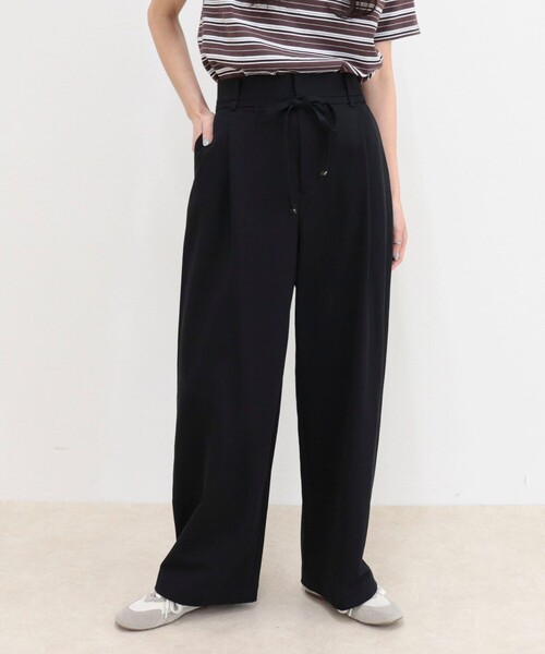 fredy emue（フレディエミュ）の「ハイゲージタックパンツ（その他パンツ・レディース・ベージュ/チャコールグレー/ブラック・38/36）」の2枚目の写真