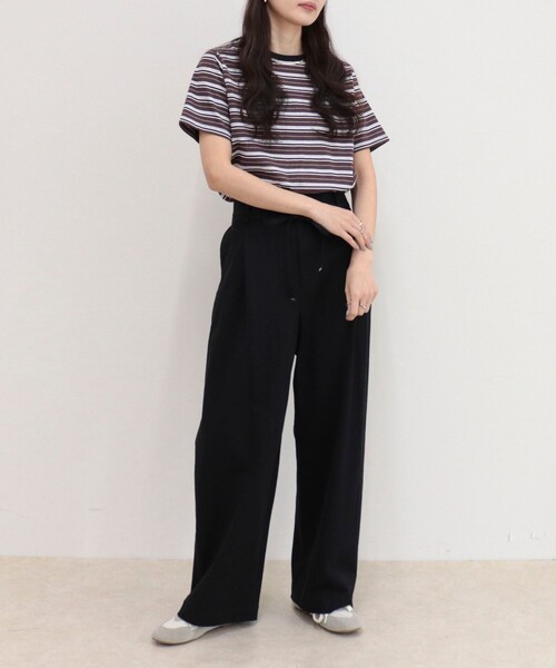 fredy emue（フレディエミュ）の「ハイゲージタックパンツ（その他パンツ・レディース・ベージュ/チャコールグレー/ブラック・38/36）」の4枚目の写真