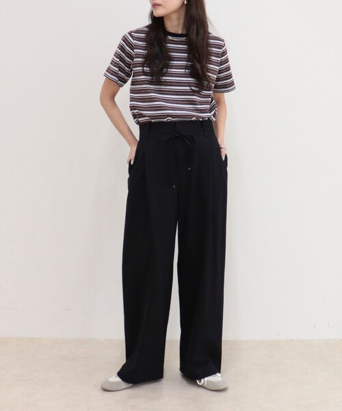 fredy emue（フレディエミュ）の「ハイゲージタックパンツ（その他パンツ・レディース・ベージュ/チャコールグレー/ブラック・38/36）」の6枚目の写真