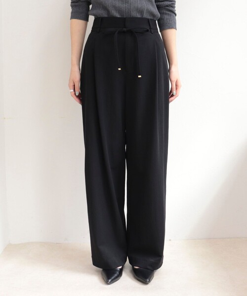 fredy emue（フレディエミュ）の「ハイゲージタックパンツ（その他パンツ・レディース・ベージュ/チャコールグレー/ブラック・38/36）」の14枚目の写真