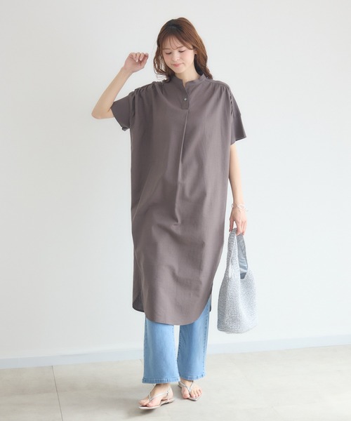 KATHARINE ROSS（キャサリンロス）の「【KATHARINE ROSS】ニットドッキングドルマンワンピース（ワンピース・レディース・ブラック/チャコールグレー・FREE）」の2枚目の写真