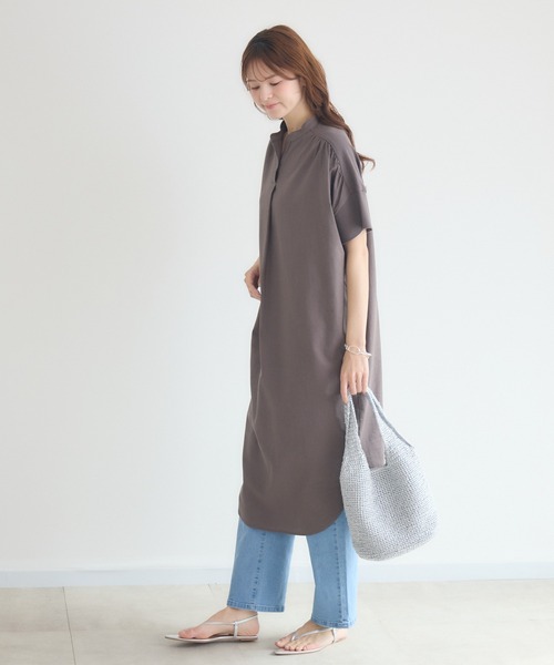 KATHARINE ROSS（キャサリンロス）の「【KATHARINE ROSS】ニットドッキングドルマンワンピース（ワンピース・レディース・ブラック/チャコールグレー・FREE）」の8枚目の写真