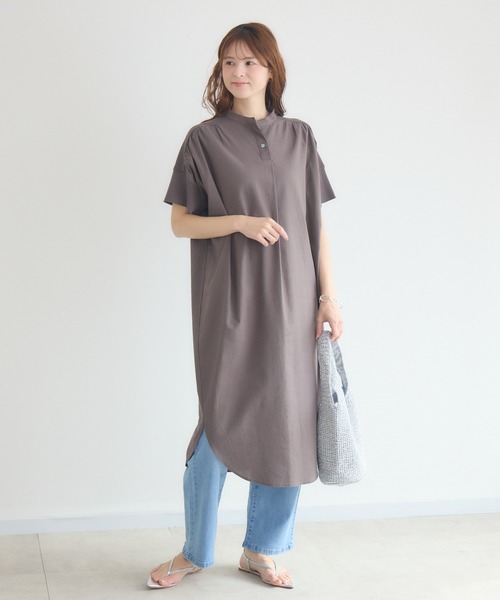 KATHARINE ROSS（キャサリンロス）の「【KATHARINE ROSS】ニットドッキングドルマンワンピース（ワンピース・レディース・ブラック/チャコールグレー・FREE）」の9枚目の写真