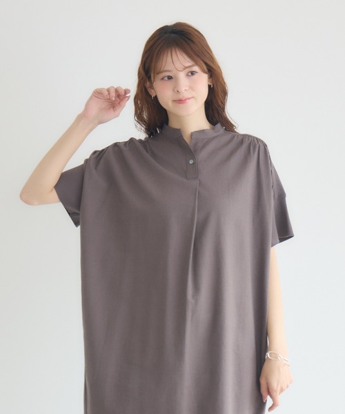 KATHARINE ROSS（キャサリンロス）の「【KATHARINE ROSS】ニットドッキングドルマンワンピース（ワンピース・レディース・ブラック/チャコールグレー・FREE）」の15枚目の写真