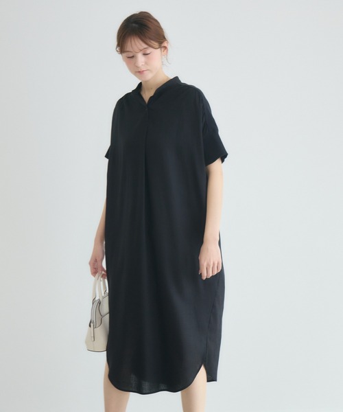 KATHARINE ROSS（キャサリンロス）の「【KATHARINE ROSS】ニットドッキングドルマンワンピース（ワンピース・レディース・ブラック/チャコールグレー・FREE）」の6枚目の写真