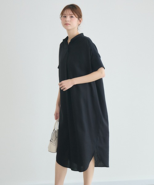 KATHARINE ROSS（キャサリンロス）の「【KATHARINE ROSS】ニットドッキングドルマンワンピース（ワンピース・レディース・ブラック/チャコールグレー・FREE）」の7枚目の写真