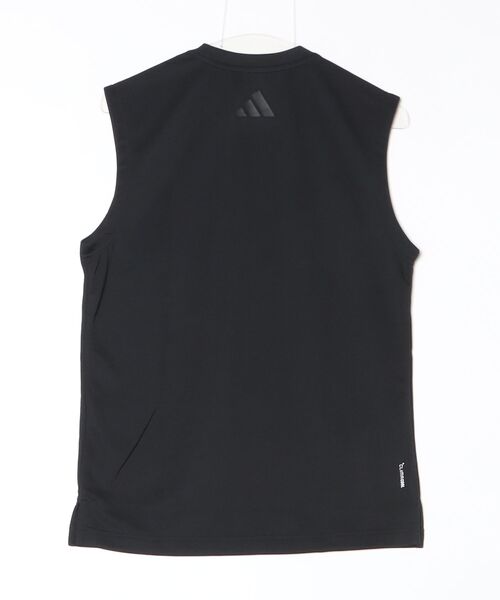 adidas（アディダス）の「テック エッセンシャルズ ビッグロゴ グラフィック レギュラーフィット タンクトップ / アディダス adidas（タンクトップ・メンズ・ブラック・X-SMALL/X-LARGE/SMALL/MEDIUM/LARGE/3XL/XX-LARGE）」の6枚目の写真