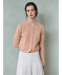DALENA scasi mohair knit cardigan_PINK