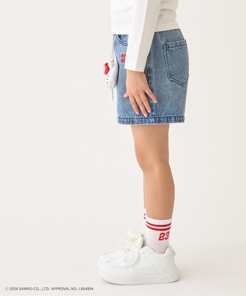 minimal(ミニマル)の「【人気商品再入荷】【サンリオキャラクターズ】デニムショートパンツ(その他パンツ・キッズ・イエロー/レッド/サックスブルー/ブラック・120cm/130cm/140cm/110cm)」の7枚目の写真