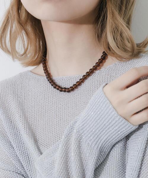 SMELLY（スメリー）の「ステンレスカラーボールビーズネックレス（ネックレス・レディース・ブラウン/レッド・-）」の11枚目の写真