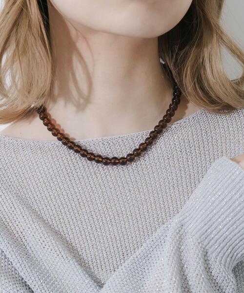 SMELLY（スメリー）の「ステンレスカラーボールビーズネックレス（ネックレス・レディース・ブラウン/レッド・-）」の12枚目の写真