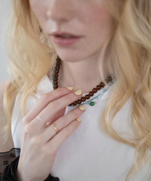 SMELLY（スメリー）の「ステンレスカラーボールビーズネックレス（ネックレス・レディース・ブラウン/レッド・-）」の15枚目の写真