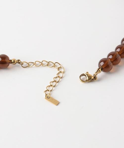 SMELLY（スメリー）の「ステンレスカラーボールビーズネックレス（ネックレス・レディース・ブラウン/レッド・-）」の20枚目の写真