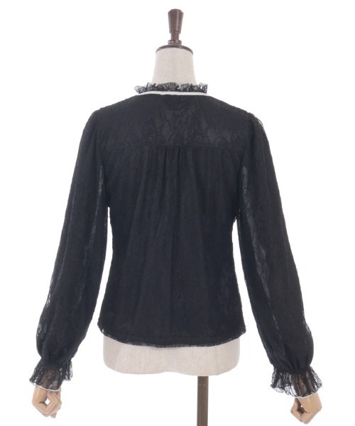 axes femme POETIQUE（アクシーズファムポエティック）の「ボレロ風バイカラーレースＰＯ（Tシャツ/カットソー・レディース・ブラック/ホワイト/ピンク・MEDIUM）」の11枚目の写真