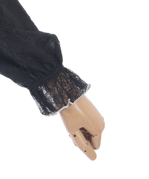 axes femme POETIQUE（アクシーズファムポエティック）の「ボレロ風バイカラーレースＰＯ（Tシャツ/カットソー・レディース・ブラック/ホワイト/ピンク・MEDIUM）」の17枚目の写真