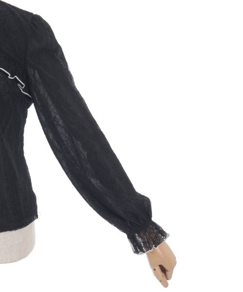 axes femme POETIQUE（アクシーズファムポエティック）の「ボレロ風バイカラーレースＰＯ（Tシャツ/カットソー・レディース・ブラック/ホワイト/ピンク・MEDIUM）」の18枚目の写真