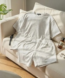 ANPAS（アンパス）の「Cool-Touch UV-Cut Quick-Dry Set (Top & Bottom)/クール＆ドライ セットアップ (半袖＆ショートパンツ) 接触冷感 UVカット 吸水速乾 メンズ レディース ユニセックス ルームウェア ワンマイル リラックス パジャマ（ルームウェア/パジャマ）」