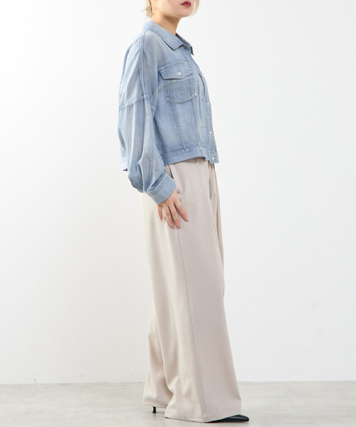 SOFFITTO(ソフィット)の「≪高機能素材≫ワイドパンツ(その他パンツ・レディース・グレイッシュベージュ/ブラウン・M)」の7枚目の写真