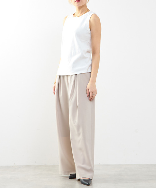 SOFFITTO(ソフィット)の「≪高機能素材≫ワイドパンツ(その他パンツ・レディース・グレイッシュベージュ/ブラウン・M)」の12枚目の写真