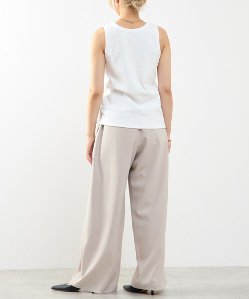 SOFFITTO(ソフィット)の「≪高機能素材≫ワイドパンツ(その他パンツ・レディース・グレイッシュベージュ/ブラウン・M)」の14枚目の写真
