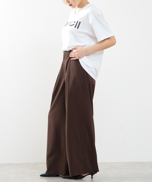 SOFFITTO(ソフィット)の「≪高機能素材≫ワイドパンツ(その他パンツ・レディース・グレイッシュベージュ/ブラウン・M)」の20枚目の写真