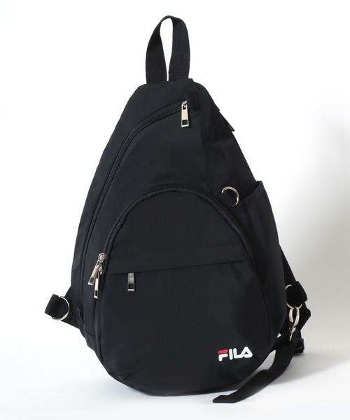 FILA(フィラ)の「FILA(フィラ)撥水ボディバッグバッグ/ワンショルダー/多ポケット(ボディバッグ/ウエストポーチ・メンズ・グレー/ブラック・FREE)」の2枚目の写真