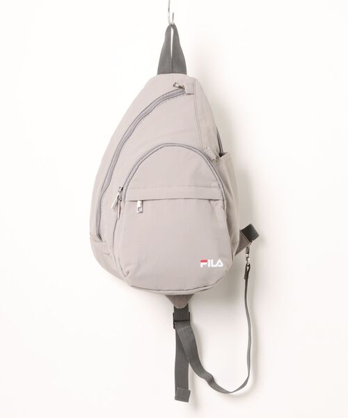 FILA(フィラ)の「FILA(フィラ)撥水ボディバッグバッグ/ワンショルダー/多ポケット(ボディバッグ/ウエストポーチ・メンズ・グレー/ブラック・FREE)」の4枚目の写真