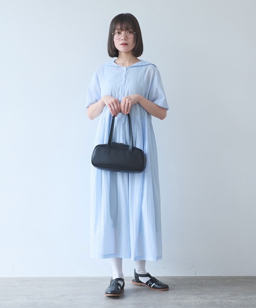 bulle de savon(ビュルデサボン)の「80アキハボイル セーラーワンピース(ワンピース・レディース・サックスブルー/レッド/ホワイト/チャコールグレー・FREE)」の14枚目の写真