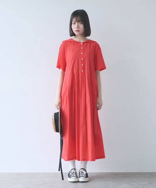 bulle de savon(ビュルデサボン)の「80アキハボイル セーラーワンピース(ワンピース・レディース・サックスブルー/レッド/ホワイト/チャコールグレー・FREE)」の16枚目の写真