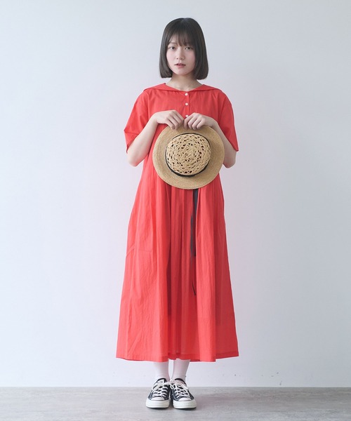bulle de savon(ビュルデサボン)の「80アキハボイル セーラーワンピース(ワンピース・レディース・サックスブルー/レッド/ホワイト/チャコールグレー・FREE)」の17枚目の写真