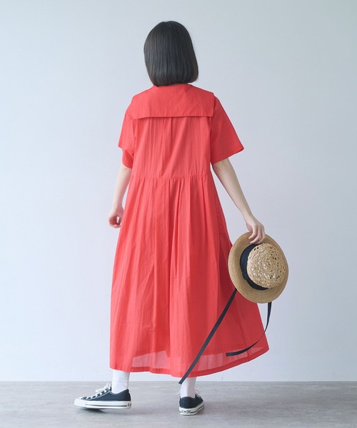 bulle de savon(ビュルデサボン)の「80アキハボイル セーラーワンピース(ワンピース・レディース・サックスブルー/レッド/ホワイト/チャコールグレー・FREE)」の19枚目の写真
