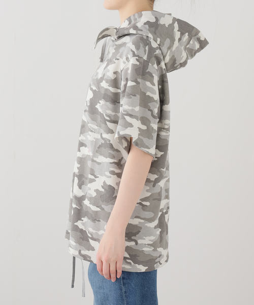 WEBHOUSE（ウェブハウス）の「【Geek Office / ギークオフィス】WEBHOUSE / Twister Button Hood Tee（Tシャツ/カットソー・レディース・その他・FREE）」の3枚目の写真