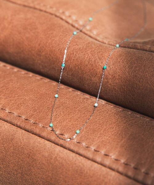 URBAN RESEARCH DOORS(アーバンリサーチドアーズ)の「天然石ステーションネックレス(ネックレス・レディース・ブルー系その他/ブラック・ONE)」の2枚目の写真