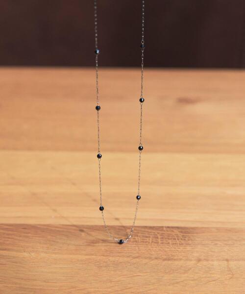 URBAN RESEARCH DOORS(アーバンリサーチドアーズ)の「天然石ステーションネックレス(ネックレス・レディース・ブルー系その他/ブラック・ONE)」の1枚目の写真