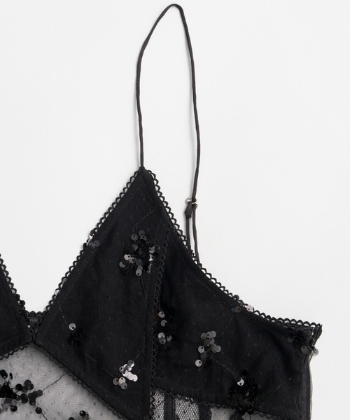 PRANK PROJECT(プランクプロジェクト)の「【2026Summer Pre-Order】シアービジューキャミドレス / Sheer Beaded Cami Dress(ワンピース・レディース・ホワイト/ブラック・FREE)」の15枚目の写真