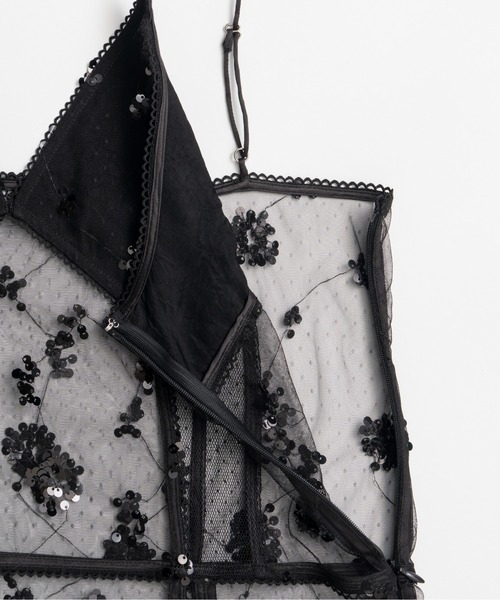 PRANK PROJECT(プランクプロジェクト)の「【2026Summer Pre-Order】シアービジューキャミドレス / Sheer Beaded Cami Dress(ワンピース・レディース・ホワイト/ブラック・FREE)」の16枚目の写真