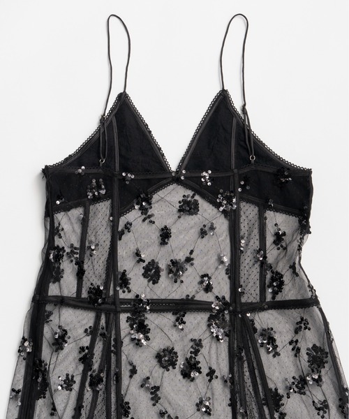 PRANK PROJECT(プランクプロジェクト)の「【2026Summer Pre-Order】シアービジューキャミドレス / Sheer Beaded Cami Dress(ワンピース・レディース・ホワイト/ブラック・FREE)」の14枚目の写真