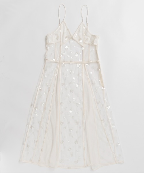 PRANK PROJECT(プランクプロジェクト)の「【2026Summer Pre-Order】シアービジューキャミドレス / Sheer Beaded Cami Dress(ワンピース・レディース・ホワイト/ブラック・FREE)」の11枚目の写真