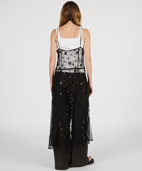 PRANK PROJECT(プランクプロジェクト)の「【2026Summer Pre-Order】シアービジューキャミドレス / Sheer Beaded Cami Dress(ワンピース・レディース・ホワイト/ブラック・FREE)」の6枚目の写真